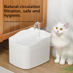 Cat Water Dispenser Automatic Circulation Flow Water Dispenser Kitten Water Drinker Cat Water Basin Feeding Bowl Pet