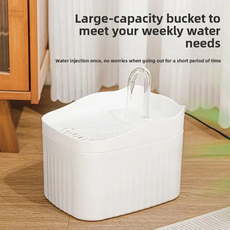 Cat Water Dispenser Automatic Circulation Flow Water Dispenser Kitten Water Drinker Cat Water Basin Feeding Bowl Pet
