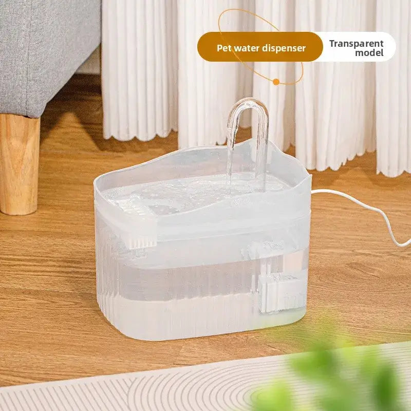Cat Water Dispenser Automatic Circulation Flow Water Dispenser Kitten Water Drinker Cat Water Basin Feeding Bowl Pet