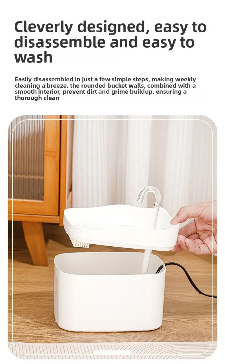 Cat Water Dispenser Automatic Circulation Flow Water Dispenser Kitten Water Drinker Cat Water Basin Feeding Bowl Pet