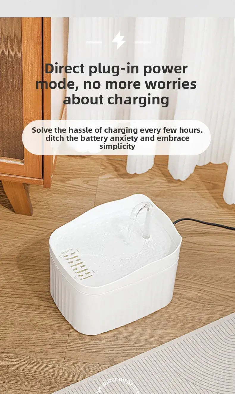 Cat Water Dispenser Automatic Circulation Flow Water Dispenser Kitten Water Drinker Cat Water Basin Feeding Bowl Pet