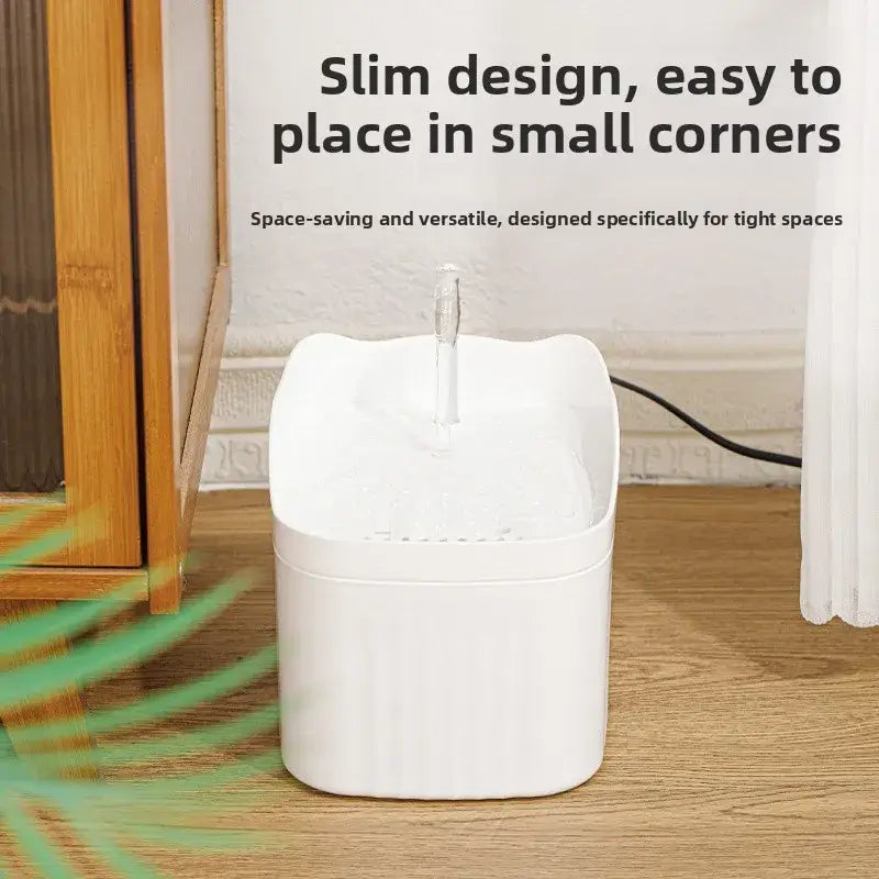 Cat Water Dispenser Automatic Circulation Flow Water Dispenser Kitten Water Drinker Cat Water Basin Feeding Bowl Pet