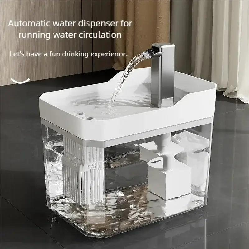 Cat water dispenser flowing water device silent large capacity circulating refill pet intelligent water feeder