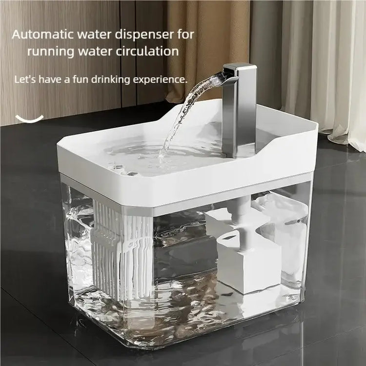 Cat water dispenser flowing water device silent large capacity circulating refill pet intelligent water feeder