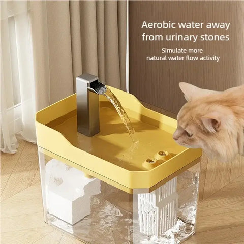 Cat water dispenser flowing water device silent large capacity circulating refill pet intelligent water feeder
