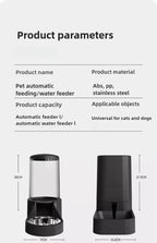 Cat Water Dispenser Moisture-proof Feeders and Water Fountain Large Capacity Detachable Design Cat Accessories for Cats