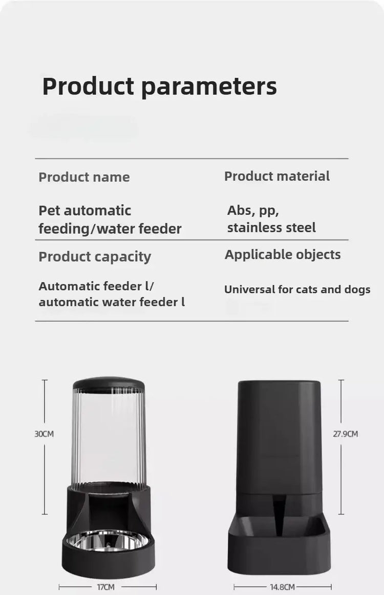 Cat Water Dispenser Moisture-proof Feeders and Water Fountain Large Capacity Detachable Design Cat Accessories for Cats