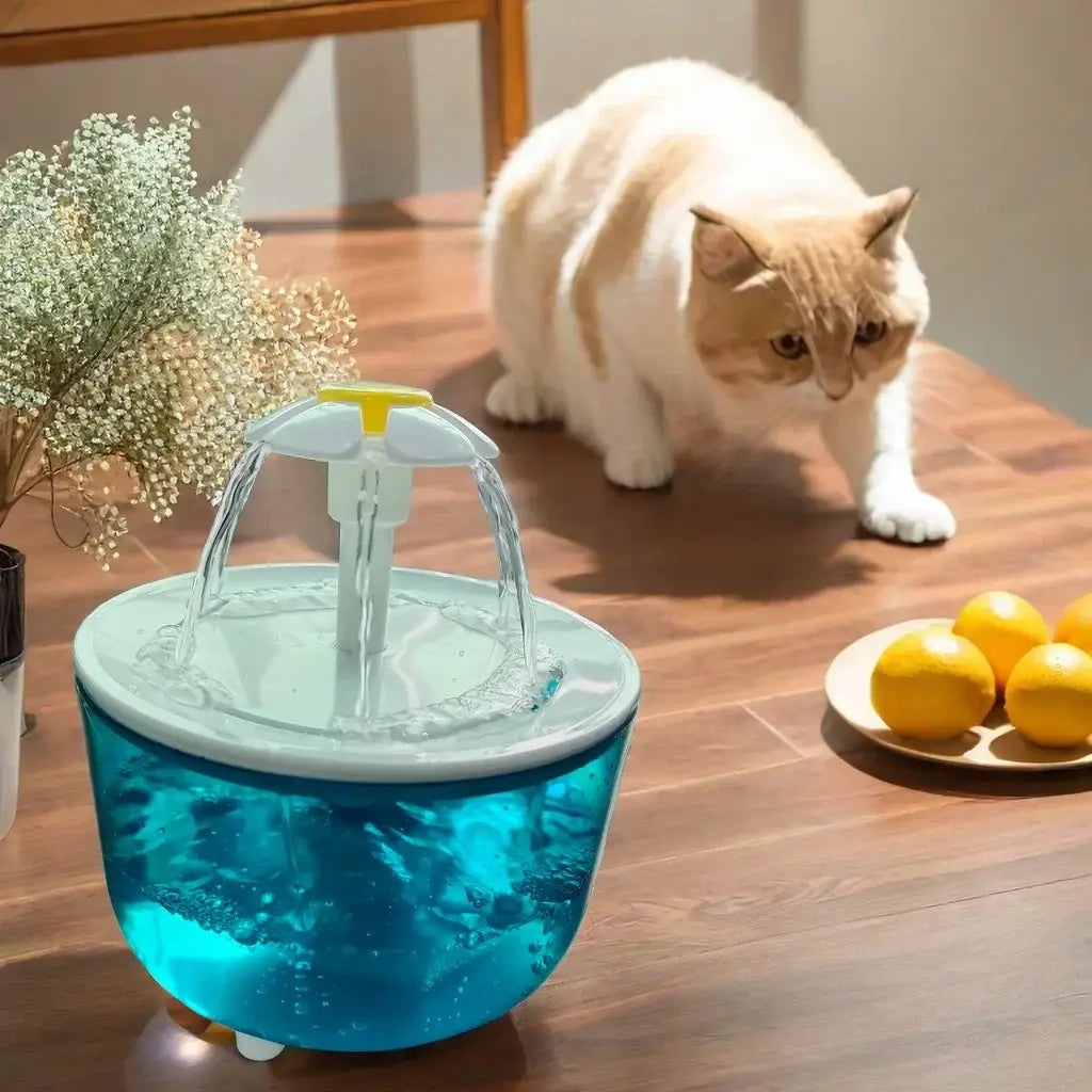 Cat Water Fountain 1.2L Recirculating Pet Water Dispenser USB Powered Silent with Filter Foam for Cats and Small Dogs