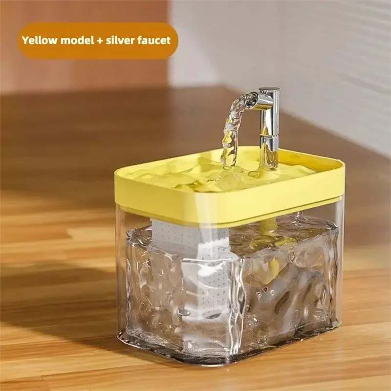 Cat Water Fountain Auto Filter Transparent Cat Drinker USB Anti-Dry Burning Recirculate Filtering Water Dispenser with