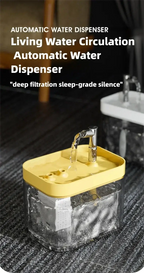 Cat Water Fountain Auto Filter Transparent Cat Drinker USB Anti-Dry Burning Recirculate Filtering Water Dispenser with