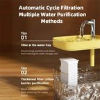 Cat Water Fountain Auto Filter Transparent Cat Drinker USB Anti-Dry Burning Recirculate Filtering Water Dispenser with