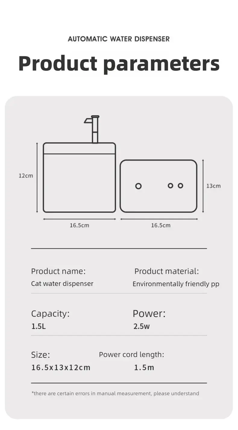 Cat Water Fountain Auto Filter Transparent Cat Drinker USB Anti-Dry Burning Recirculate Filtering Water Dispenser with