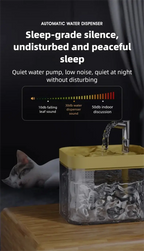Cat Water Fountain Auto Filter Transparent Cat Drinker USB Anti-Dry Burning Recirculate Filtering Water Dispenser with