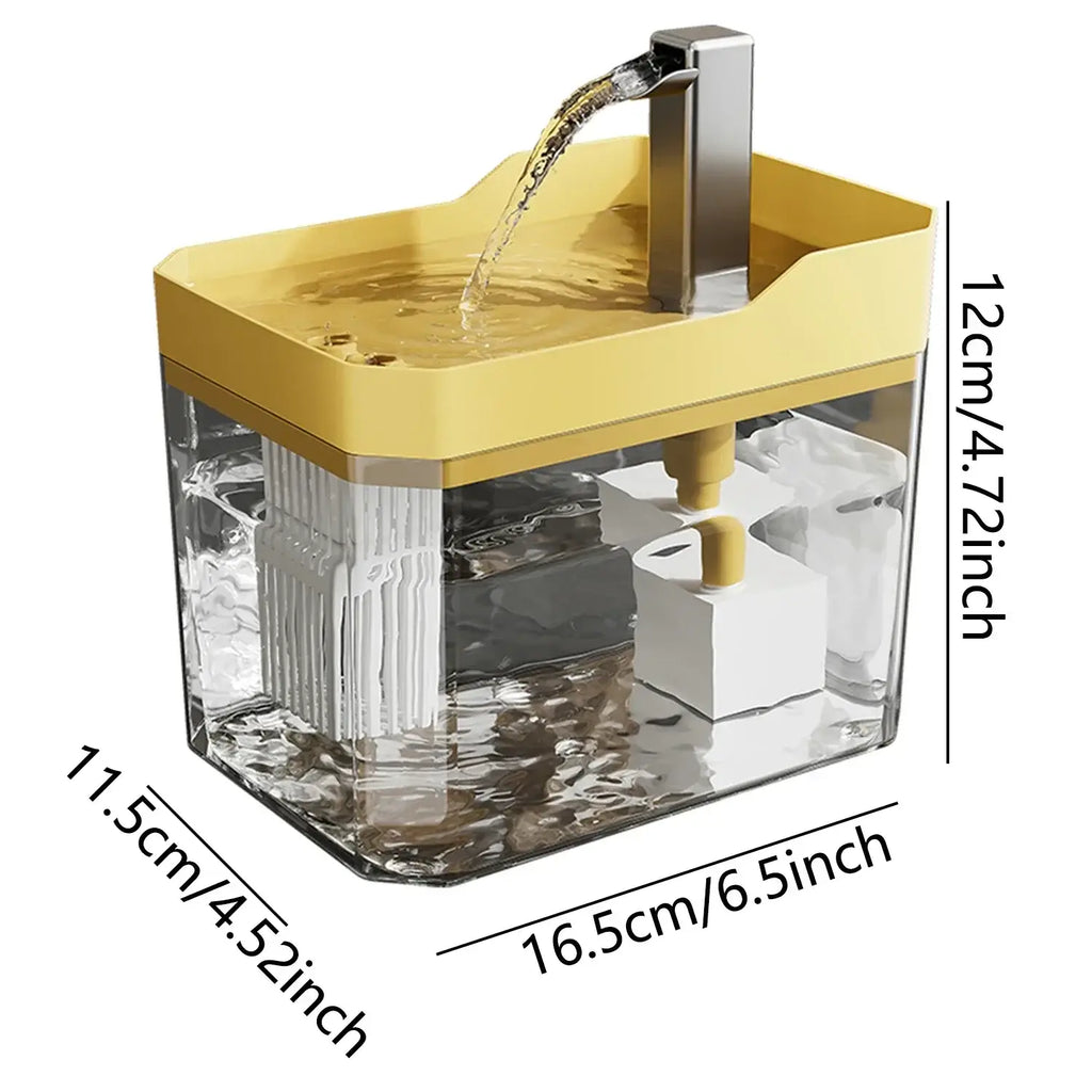 Cat Water Fountain Auto Filter Transparent Cat Drinker USB Anti-Dry Burning Recirculate Filtering Water Dispenser with