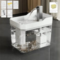 Cat Water Fountain Auto Filter Transparent Cat Drinker USB Anti-Dry Burning Recirculate Filtering Water Dispenser with
