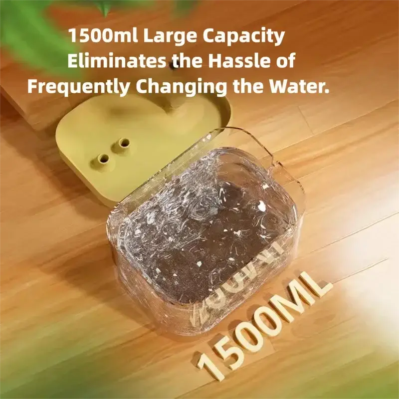 Cat Water Fountain Auto Filter Transparent Cat Drinker USB Anti-Dry Burning Recirculate Filtering Water Dispenser with