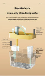 Cat Water Fountain Automatic Water Dispenser USB Live Circulation Filter Pet Drinker Quiet Pet Water Fountain Cat Small