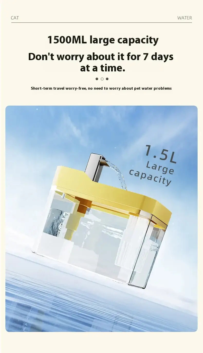 Cat Water Fountain Automatic Water Dispenser USB Live Circulation Filter Pet Drinker Quiet Pet Water Fountain Cat Small