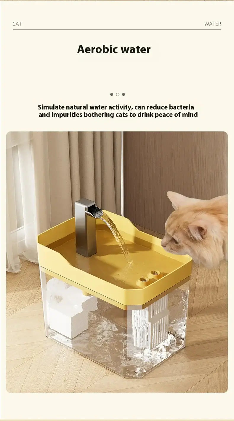 Cat Water Fountain Automatic Water Dispenser USB Live Circulation Filter Pet Drinker Quiet Pet Water Fountain Cat Small