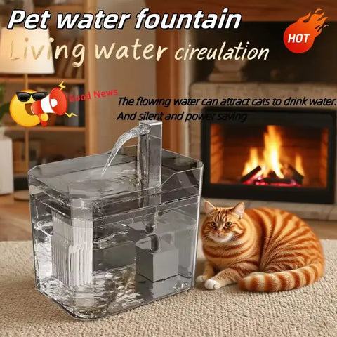 Cat Water Fountain Automatic Water Dispenser USB Live Circulation Filter Pet Drinker Quiet Pet Water Fountain Cat Small