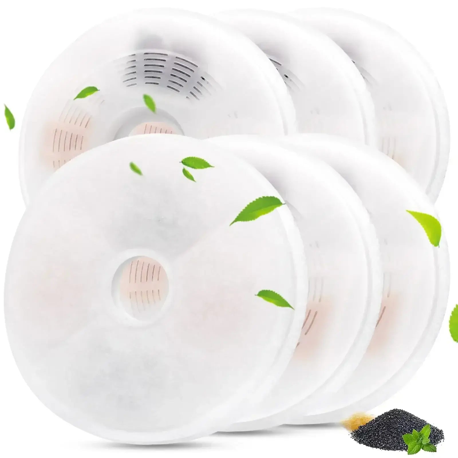 Cat Water Fountain Filters Compatible with Catit Water Fountain Pet Fountain filter replacement (6 Pack) - 6 filters