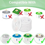 Cat Water Fountain Filters Compatible with Catit Water Fountain Pet Fountain filter replacement (6 Pack) - 6 filters
