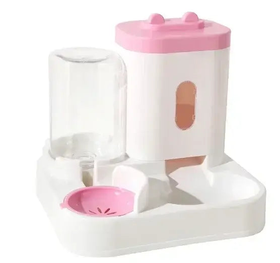 Cat Water Fountain with Feeder Bowl USB Mute Electric Automatic Pet Water Dispenser Recirculating Filter Water Bowl for