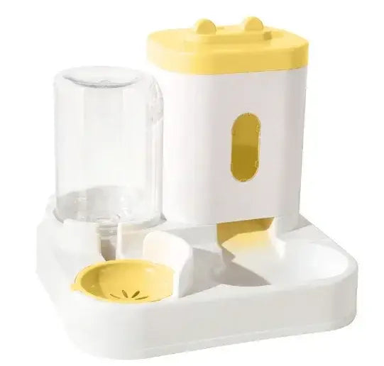 Cat Water Fountain with Feeder Bowl USB Mute Electric Automatic Pet Water Dispenser Recirculating Filter Water Bowl for