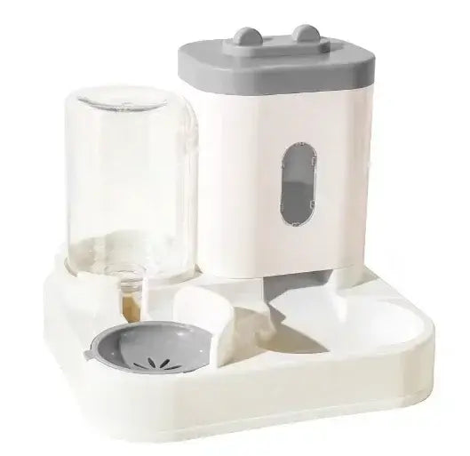 Cat Water Fountain with Feeder Bowl USB Mute Electric Automatic Pet Water Dispenser Recirculating Filter Water Bowl for