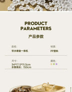 Cat Water Fountain with Feeder Bowl USB Mute Electric Automatic Pet Water Dispenser Recirculating Filter Water Bowl for