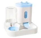 Cat Water Fountain with Feeder Bowl USB Mute Electric Automatic Pet Water Dispenser Recirculating Filter Water Bowl for