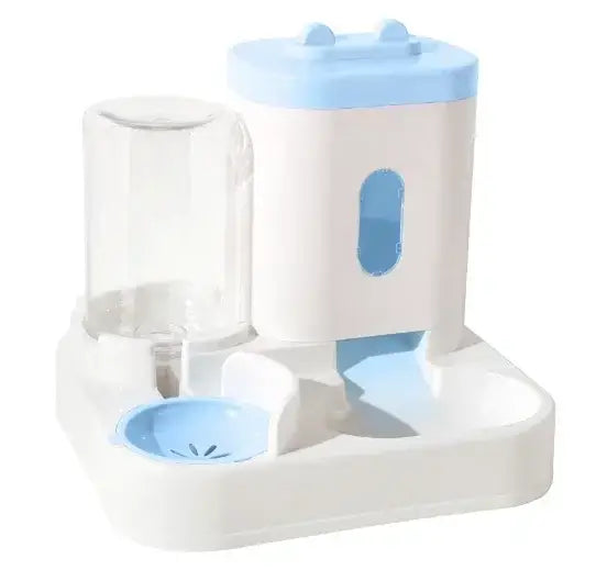Cat Water Fountain with Feeder Bowl USB Mute Electric Automatic Pet Water Dispenser Recirculating Filter Water Bowl for