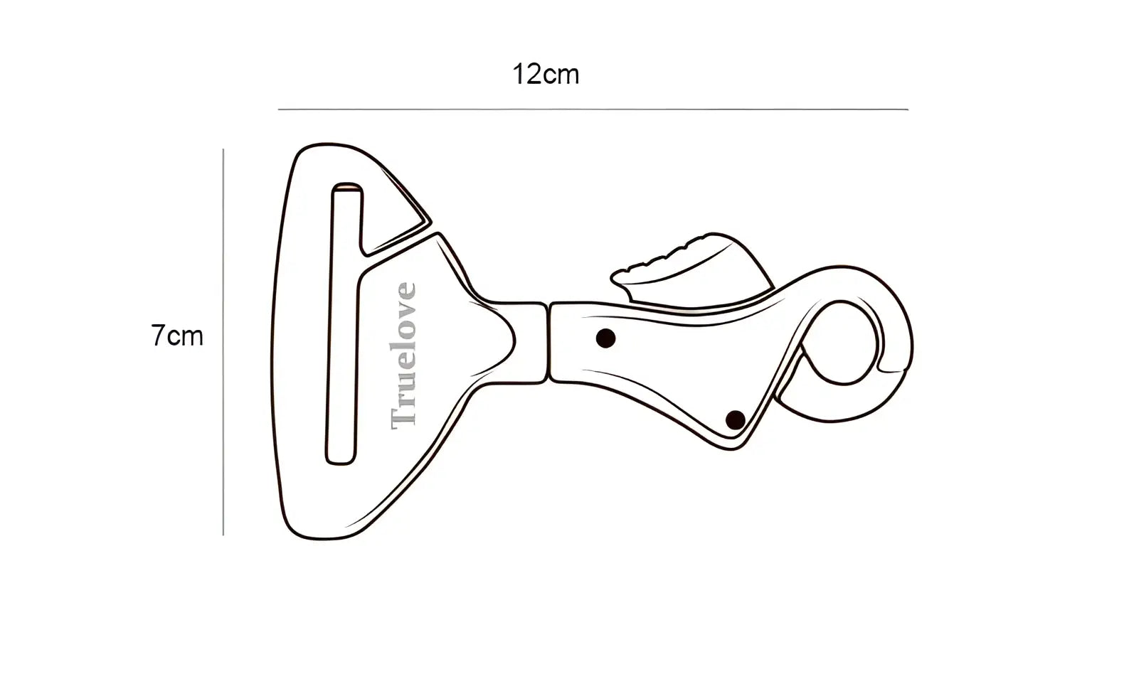 Truelove Pet All Car Seat Belt Safety Buckle with Collar or Harness High-quality Lightweight Aluminium Alloy Portable