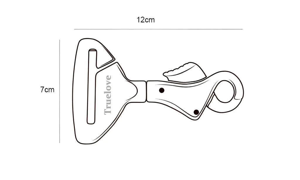 Truelove Pet All Car Seat Belt Safety Buckle with Collar or Harness High-quality Lightweight Aluminium Alloy Portable