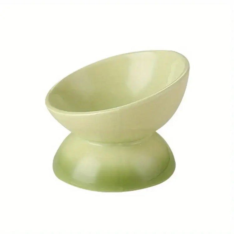 Ceramic Cat Bowl Pet Accessories Drink Water Bowl Diagonal High Feet Cute Protection Cervical Spine Cat Bowl Pet