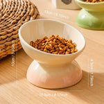 Ceramic Cat Bowl Pet Accessories Drink Water Bowl Diagonal High Feet Cute Protection Cervical Spine Cat Bowl Pet