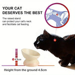 Ceramic Cat Bowl Pet Accessories Drink Water Bowl Diagonal High Feet Cute Protection Cervical Spine Cat Bowl Pet