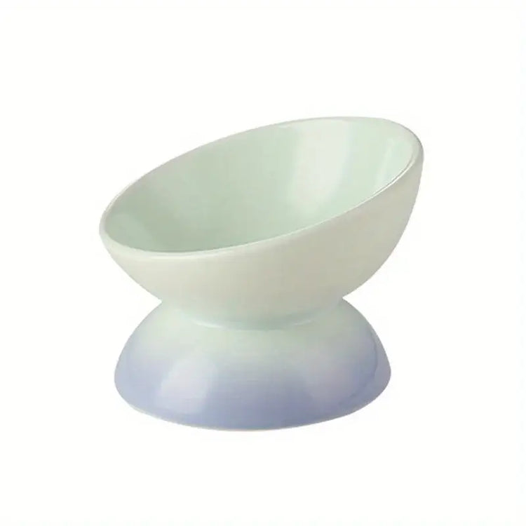 Ceramic Cat Bowl Pet Accessories Drink Water Bowl Diagonal High Feet Cute Protection Cervical Spine Cat Bowl Pet