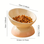 Ceramic Cat Bowl Pet Accessories Drink Water Bowl Diagonal High Feet Cute Protection Cervical Spine Cat Bowl Pet