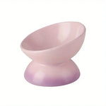 Ceramic Cat Bowl Pet Accessories Drink Water Bowl Diagonal High Feet Cute Protection Cervical Spine Cat Bowl Pet