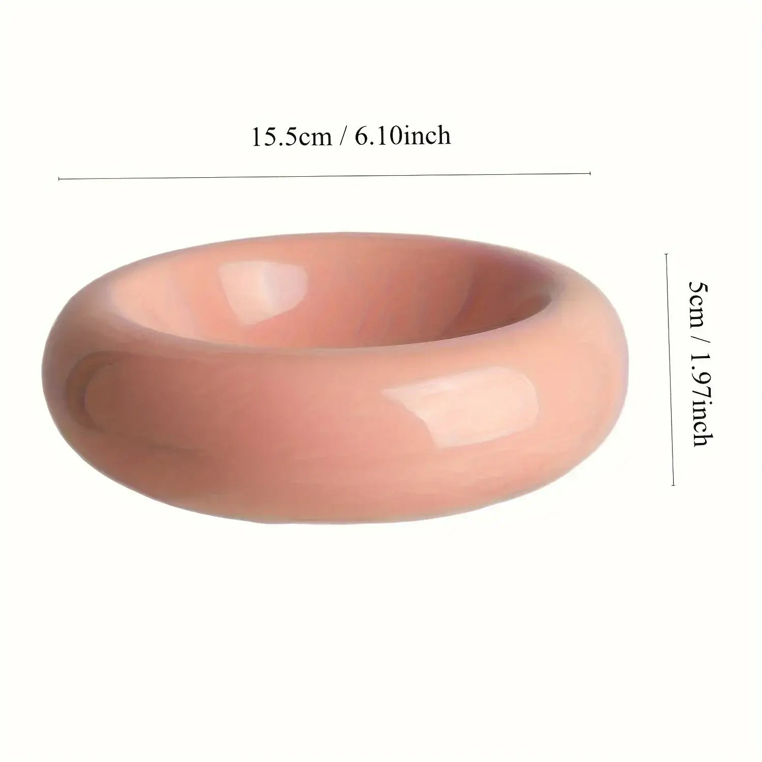 Ceramic cat bowl pet bowl cat bowl donut dispenser Dudu cat bowl cat food bowl spill proof water bowl snack bowl - Pink