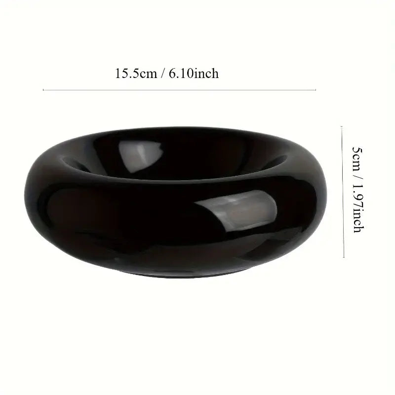 Ceramic cat bowl pet bowl cat bowl donut dispenser Dudu cat bowl cat food bowl spill proof water bowl snack bowl