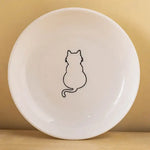 Ceramic Cat Plates With Silicone Anti Slip Pad Pet Cat Snack Bowl Cute Kitten Food Bowl Pet Kitten Water Bowl Pet
