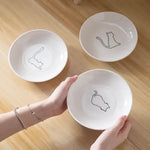 Ceramic Cat Plates With Silicone Anti Slip Pad Pet Cat Snack Bowl Cute Kitten Food Bowl Pet Kitten Water Bowl Pet