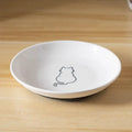 Ceramic Cat Plates With Silicone Anti Slip Pad Pet Cat Snack Bowl Cute Kitten Food Bowl Pet Kitten Water Bowl Pet