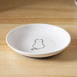 Ceramic Cat Plates With Silicone Anti Slip Pad Pet Cat Snack Bowl Cute Kitten Food Bowl Pet Kitten Water Bowl Pet