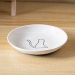 Ceramic Food Bowl for Cats; Anti-Skid Silicone Pad; Appealing Kitten Dish; Pet Feeding Essentials - A2