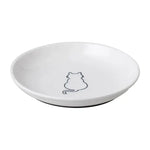 Ceramic Food Bowl for Cats; Anti-Skid Silicone Pad; Appealing Kitten Dish; Pet Feeding Essentials