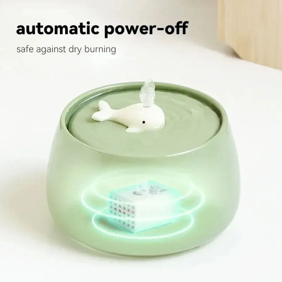 Ceramic Water Fountain Cat Charging Pet Water Feeders Dogs Automatic Circulating Filtration Flow Water Dispenser Cat