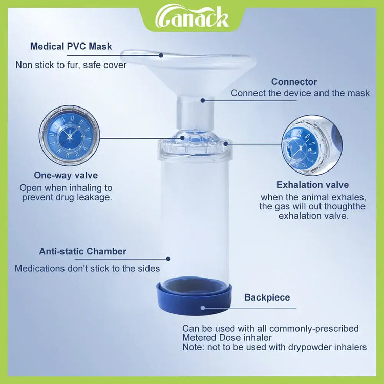 Chambre aérosol pour animaux de compagnie